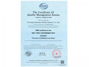 质量管理体系认证证书（英文版）